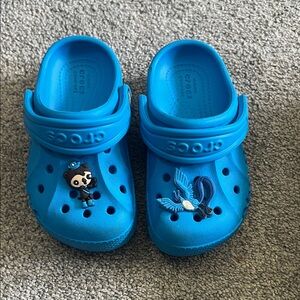 CROCS Kids Bright Blue Clogs with Fun Charms